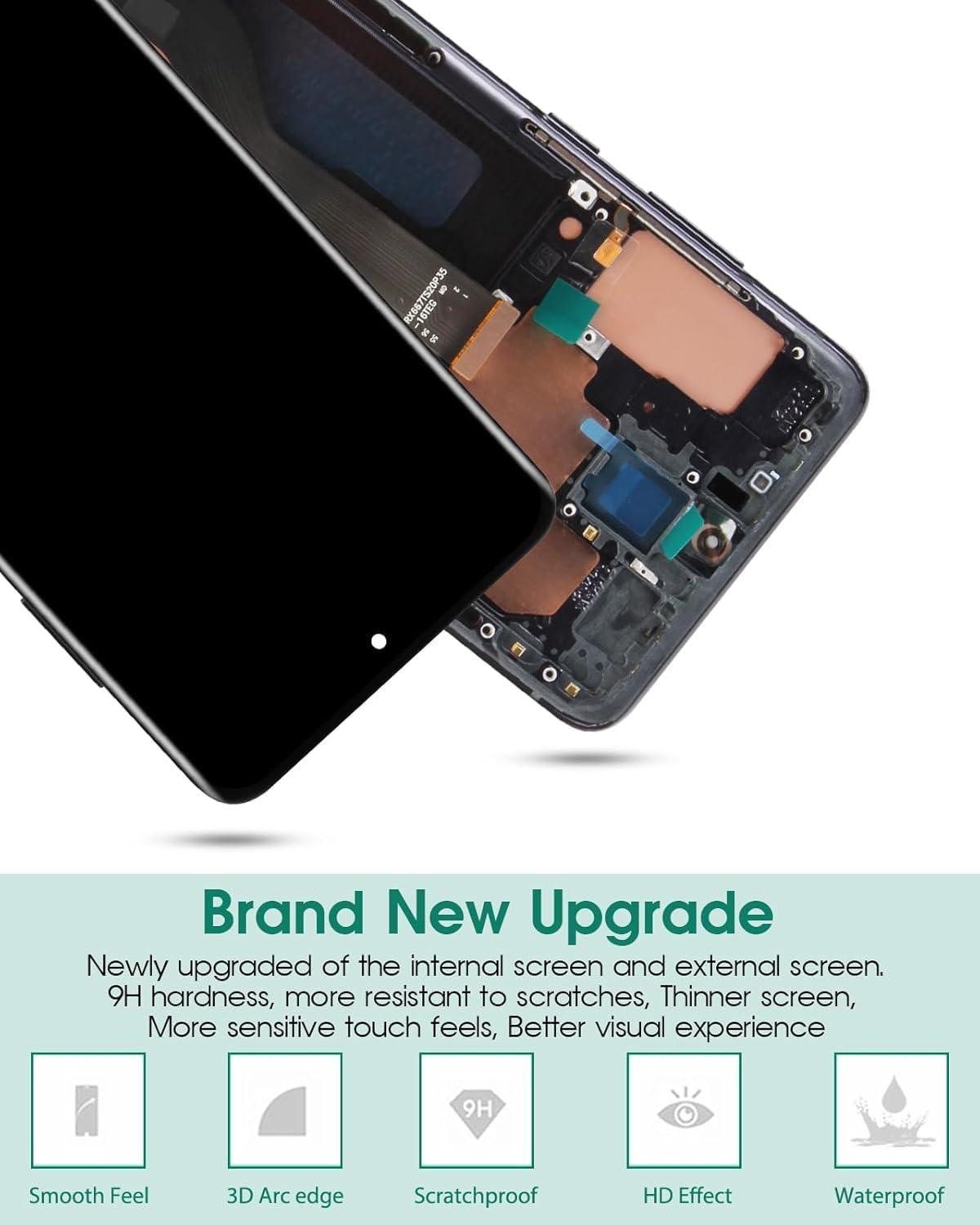 TFT for Samsung Galaxy S20 Plus 5G LCD Screen Replacement for Samsung S20+ 5G Display Digitizer for Galaxy SM-G985 SM-G986 SM-G986F SM-G986U Touch Screen Repair Kits(Black,with Frame)