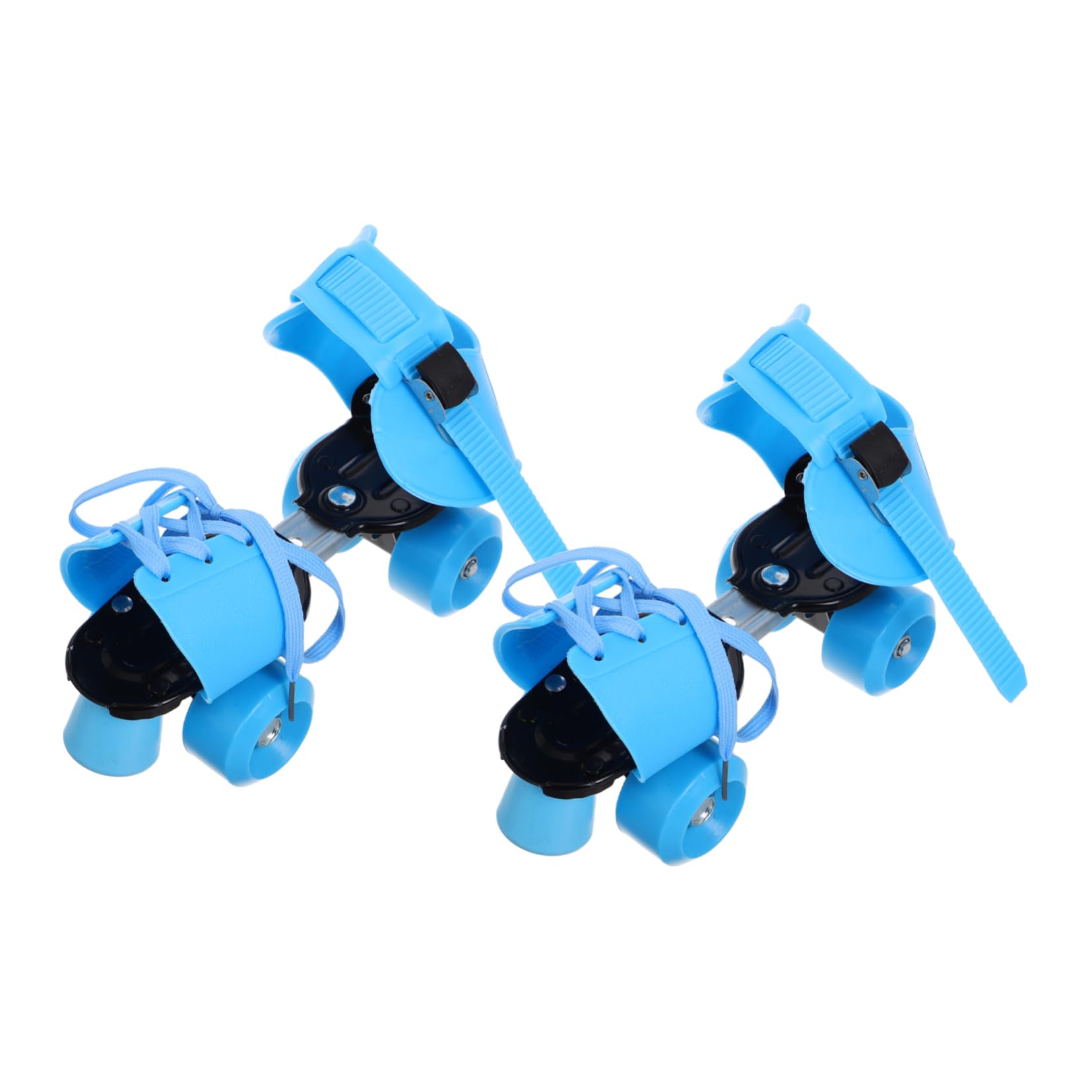 Abaodam 1 Pair Boys and Girls Simple Ice Skates Adjustable Size 4 Wheel Design Easy to Wear for Toddlers