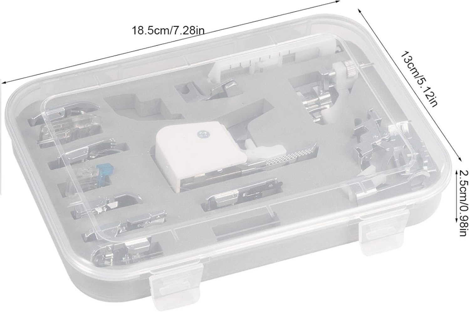 Haofy Multifunctional Sewing Machine Presser Feet Kit,15pcs/Set Household Sewing Machine Accessories for Brother Janome Singer