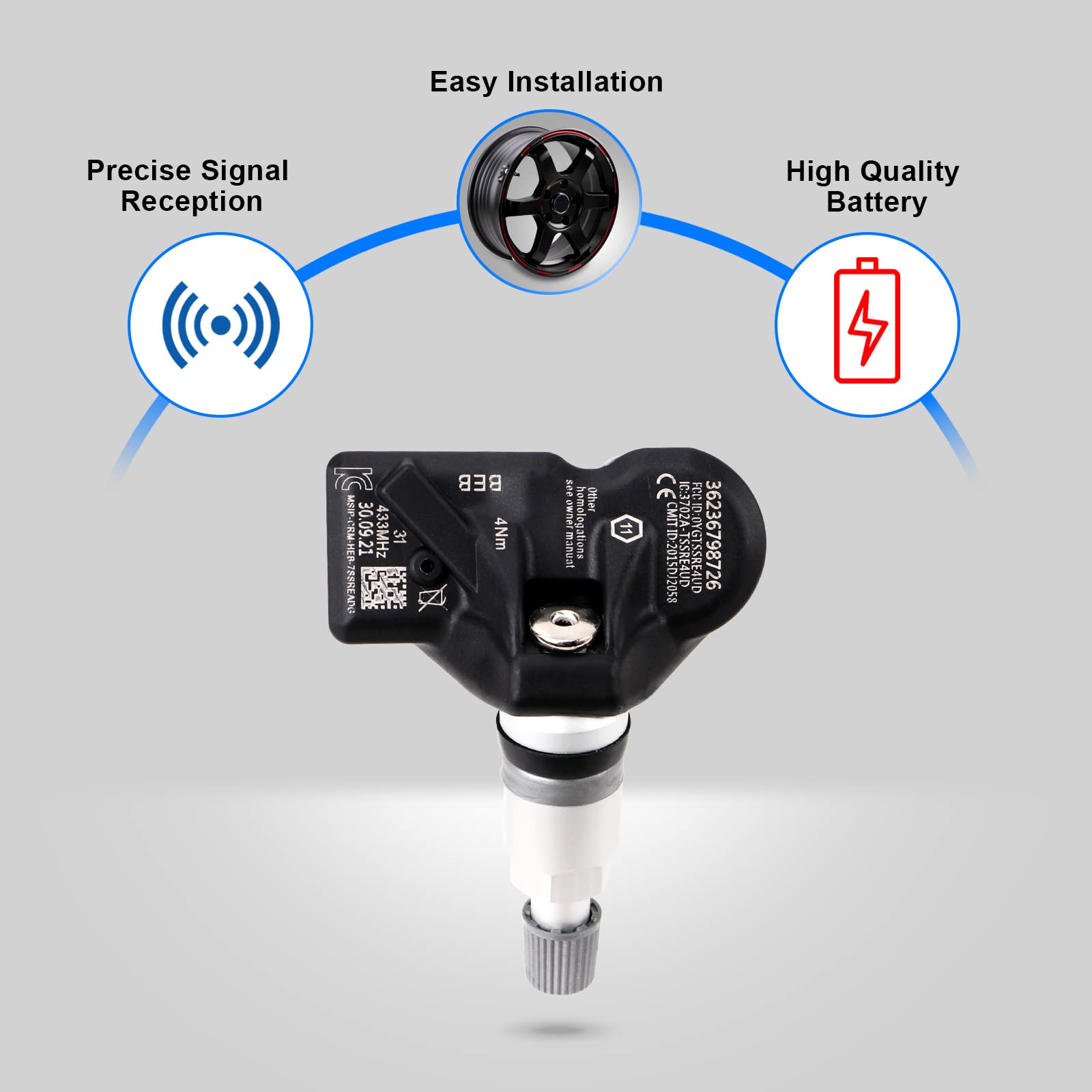 Amazon.com: tuhaowa TPMS 胎壓監測系統感應器替換OE