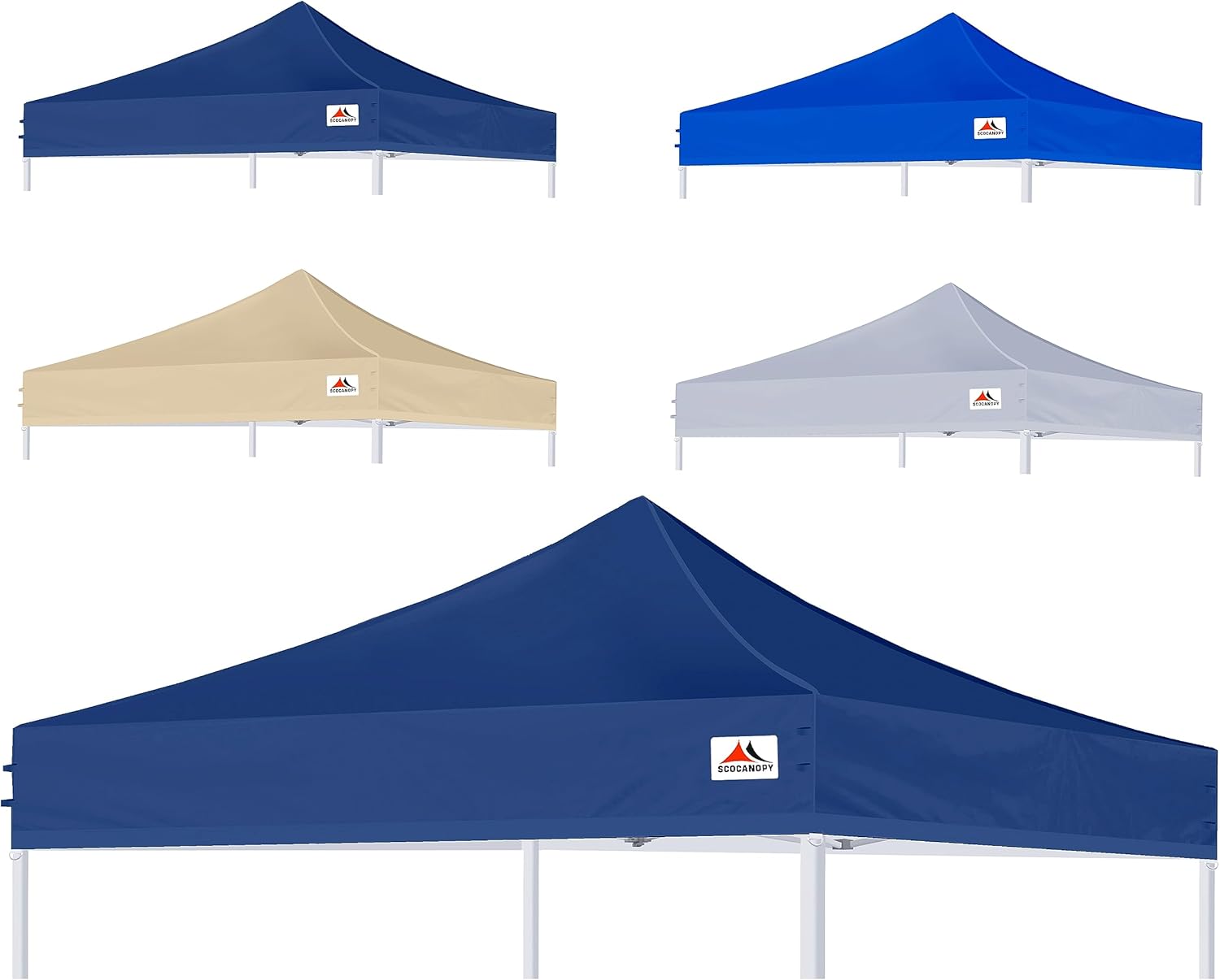 SCOCANOPY 10x10 Canopy Replacement Canopy Top,Canopy Cover ONLY (Navy Blue) Patio