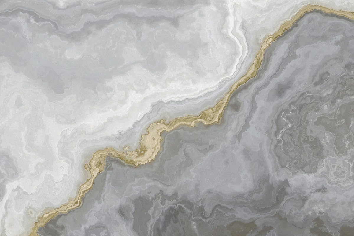 Tapeta A.S. Création Marble 3,75 m x 2,50 m - WALLLOVE Tapeta Marble w kolorze szarym, złotym z klejem - DD129568