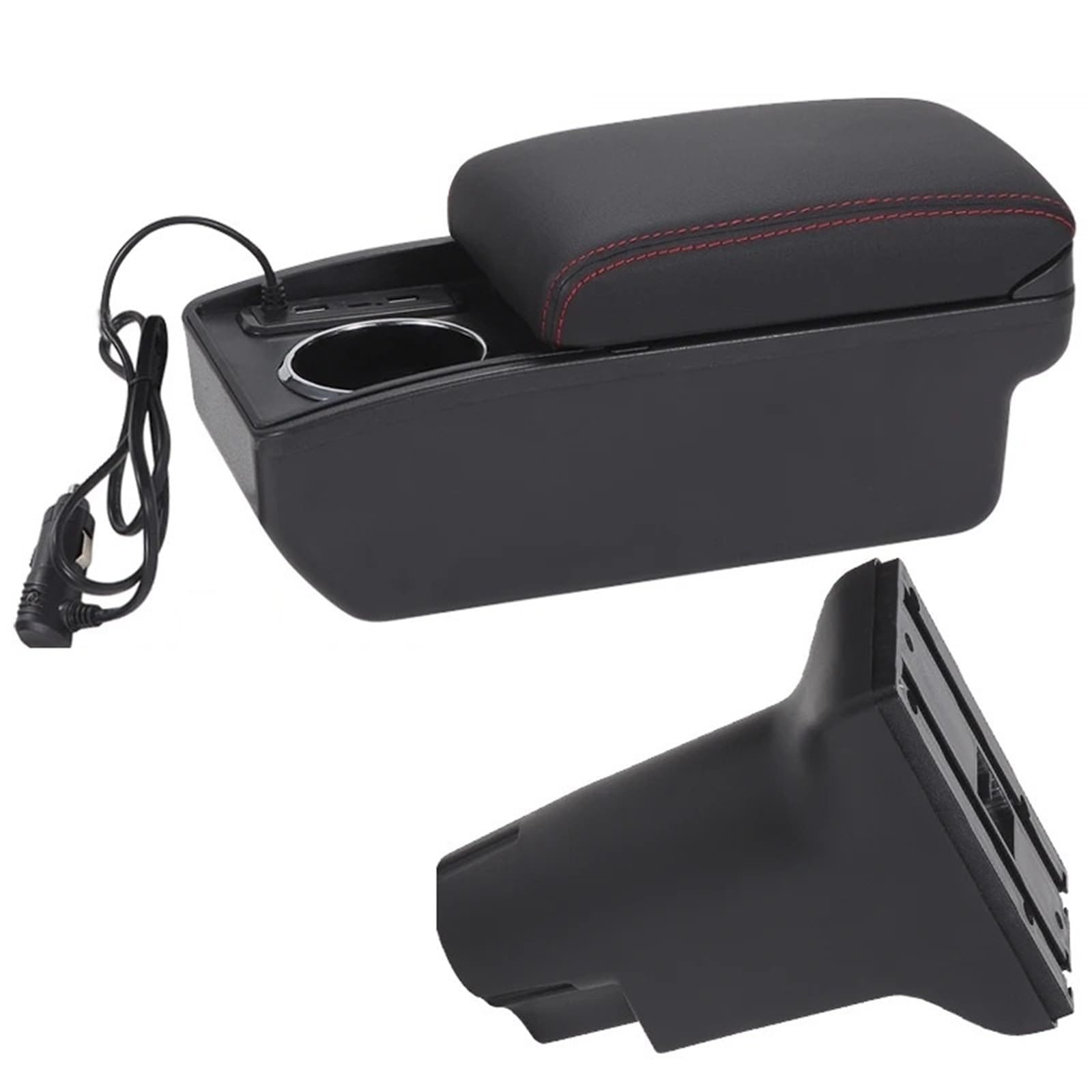Byhgfdea A1 Fast Charging Armrest Storage Box For Fiat 500 2012-2025 Car Armrest Box Storage Dedicated Retrofit Parts Interior Accessories