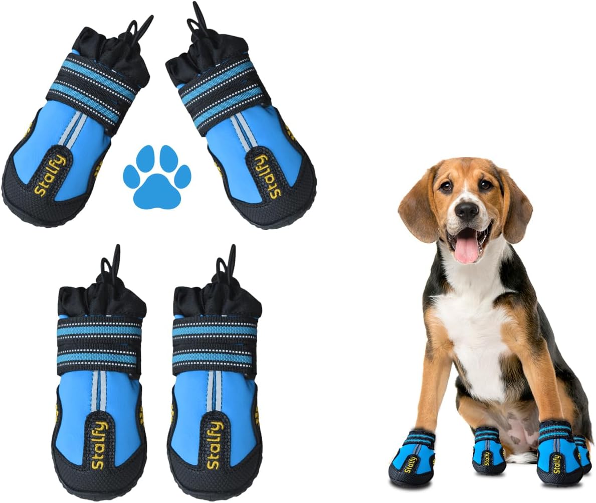 Stalfy Dog Shoes Features Elastic Enclosure, Grippy Sole & Bend btw