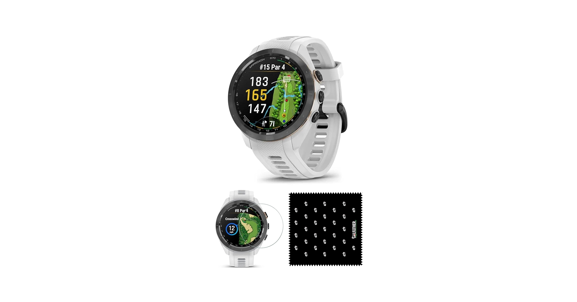 Garmin Approach S70, 42mm, Premium GPS Golf Watch, White