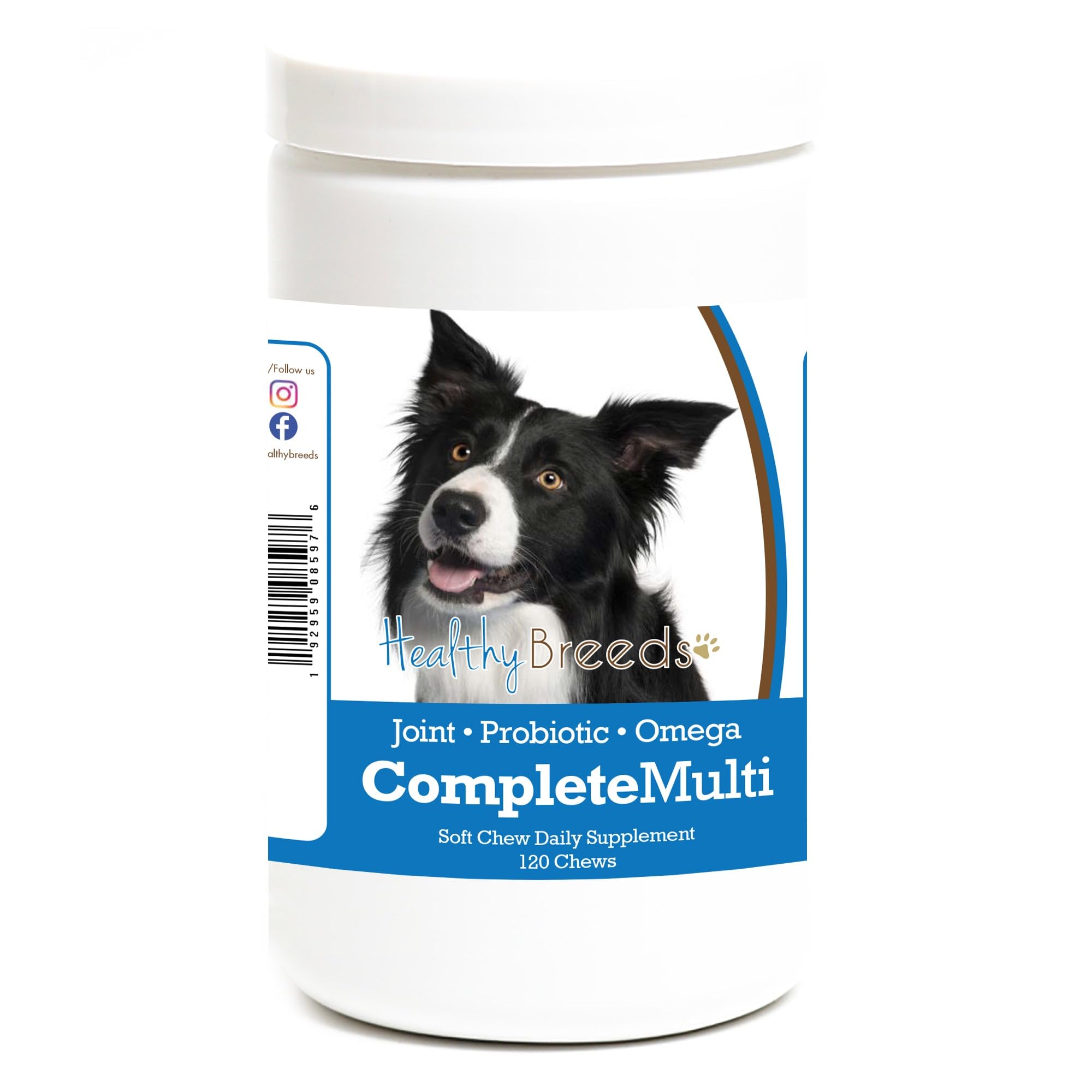 Healthy Breeds Border Collie All In One Multivitamin Soft Chew 120 Count
