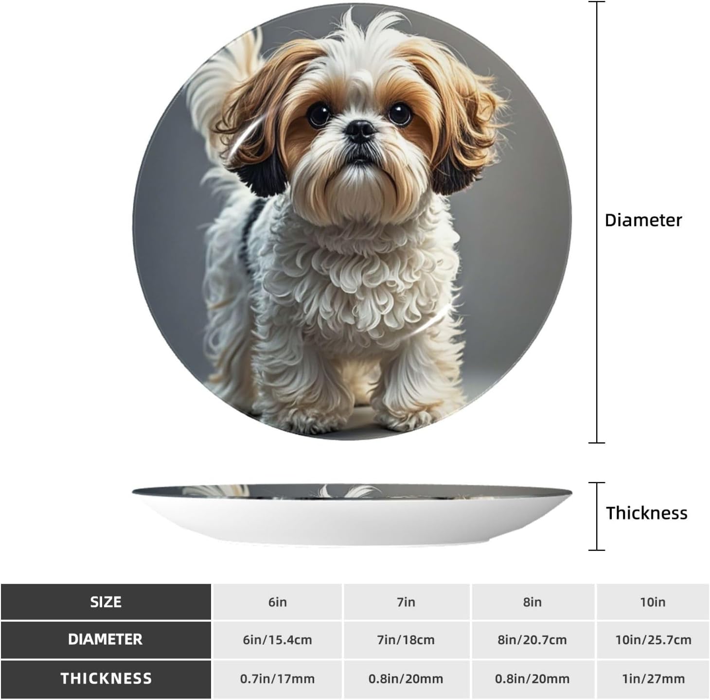 Decorative Plate Art Crafts Bone China Decorative Plate with Display Rack Souvenir Wall Decor Ceramic Ornaments Dinner Plates Ceramic Decoratives Plates for Home Office 10in