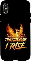 Vista 5 de Funda de regalo motivacional para iPhone 16 From the Ashes I Rise Phoenix Bird