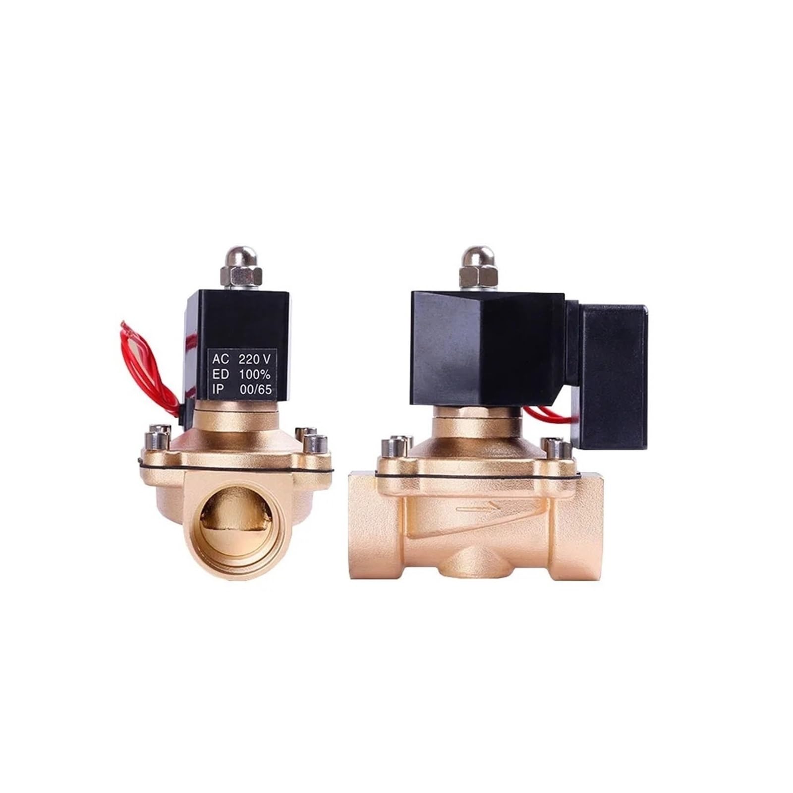 Électrovanne en acier inoxydable 1-1/4 pouce 12VDC étanche avec joint Viton haute résistance