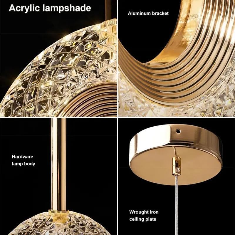 Image of BrightLyt Decorative LED Hanging Light for Living Room, Pendant Light for Bedroom, Kitchen Arch /Island Pendant Lamp, Hotel and Restaurant Pendants Ceiling Lamp (Pack of 2)