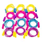 Boley Kids Jump Rope Set - 12 Pack, 7ft Durable Skipping Ropes with Non-Slip Handles for Boys & Girls, Fun Outdoor Activity, Assorted Vibrant Colors, Child-Safe Exercise Equipment