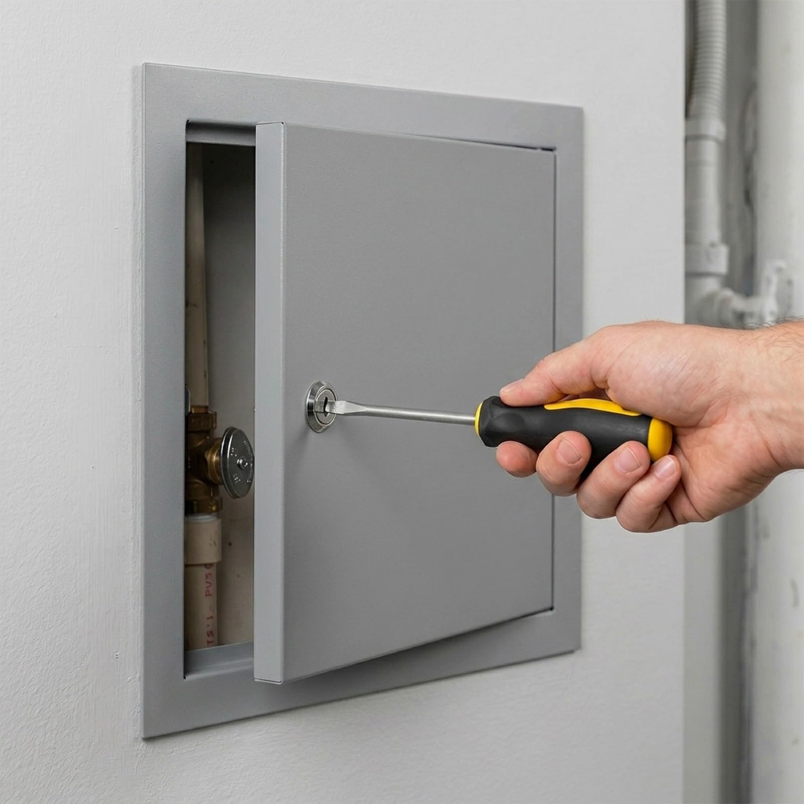 Trappe de visite placo aluminium 250x250 panneau inspection gris