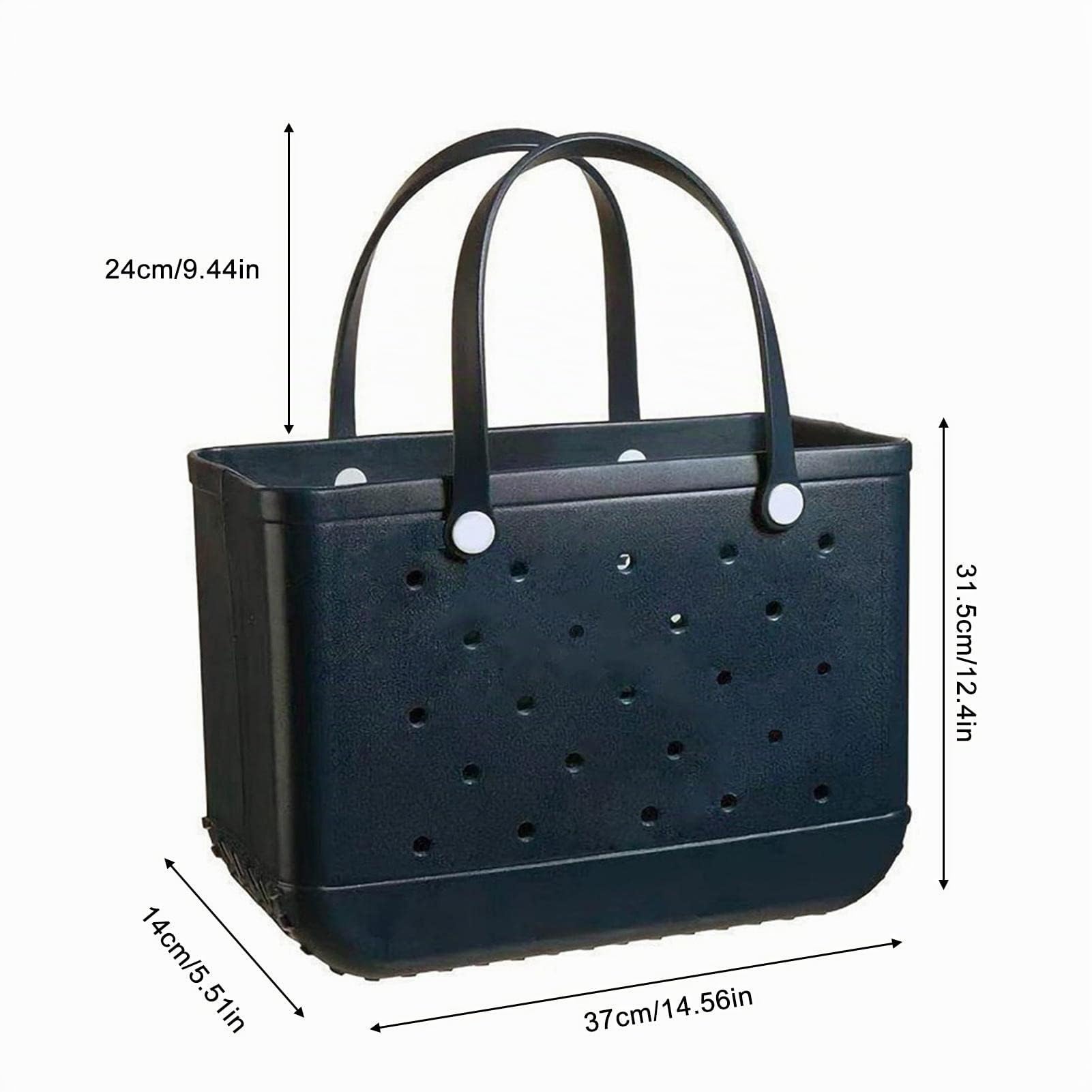 Grand sac de plage, sac de transport en caoutchouc, sac de voyage étanche pour femme, sac de transport lavable, sac à main élégant pour femme, sac à provisions en caoutchouc avec trous, sac à main