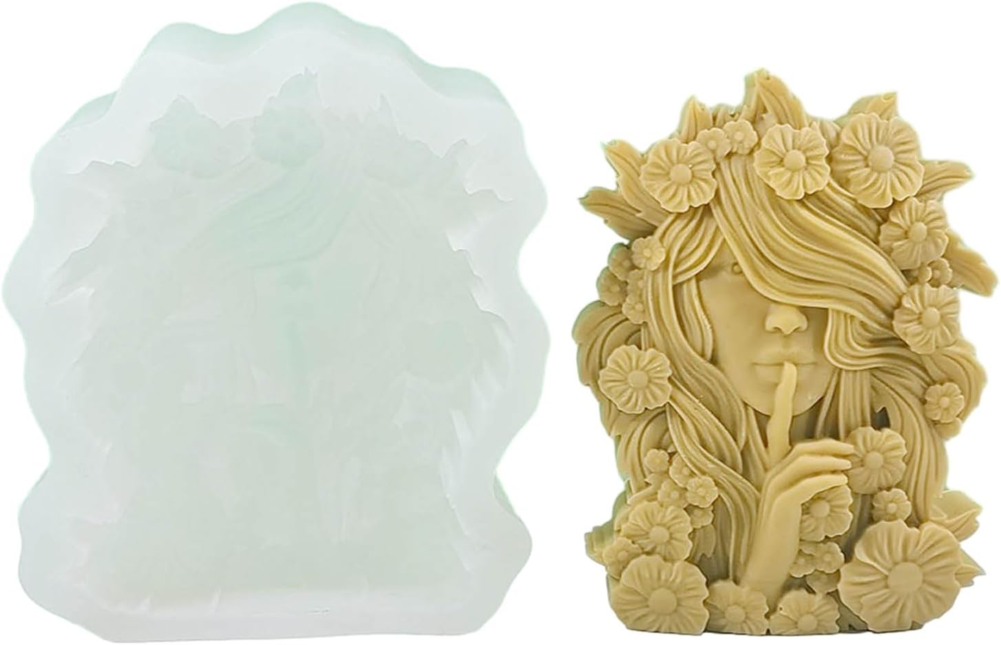 Girl Shaped Silicone Mold Cake Fondant Molds Resin Plaster Molds Handmade Soap Desktop Ornament Elegant