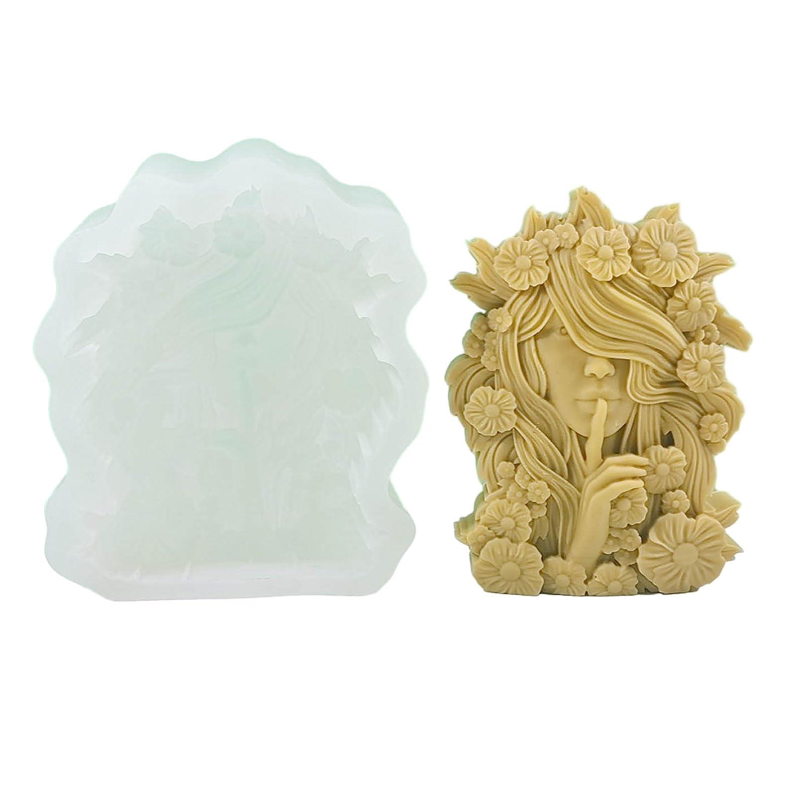 Veltros Fairy Silicone Mold 3D Girl Plaster Cake Chocolate Making Tool Gypsum Soap Molds Crystal Resin Easy to Clean