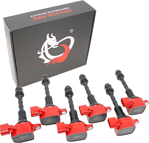 DRAGON FIRE PERFORMANCE Bobina en enchufe COP Power Pack compatible con Nissan 350Z 2003-2008 e Infiniti FX35 G35 M35 3.5L V6 reemplaza a GN10246