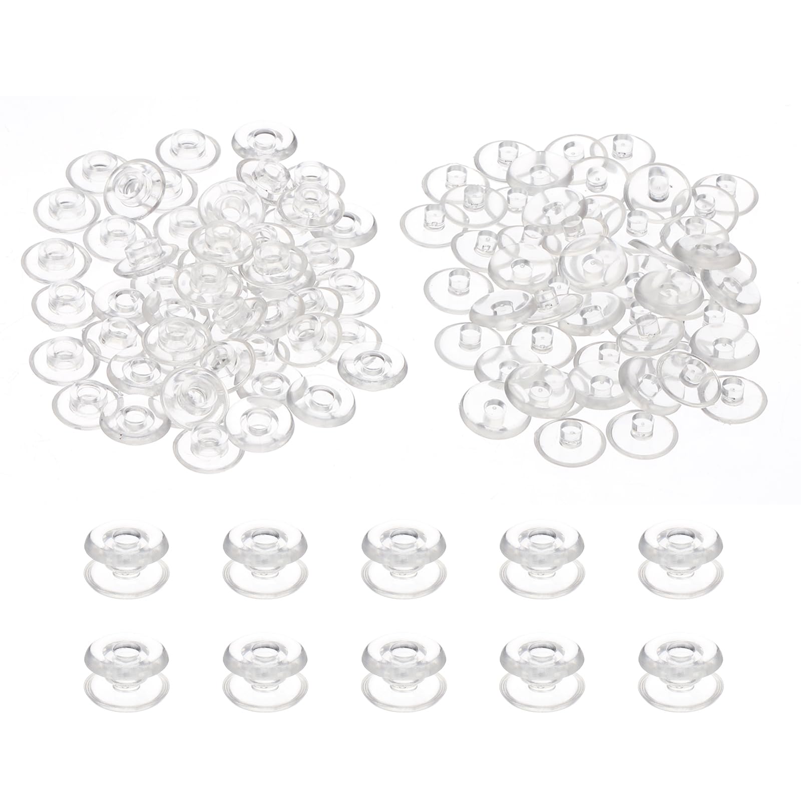 PATIKIL M5x2.5mm Plastic Binding Post, 50 Sets Plastic Chicago Screws Binding Screw Rivet Post Press-on Buckle for Leather Scrapbook Photo Albums,