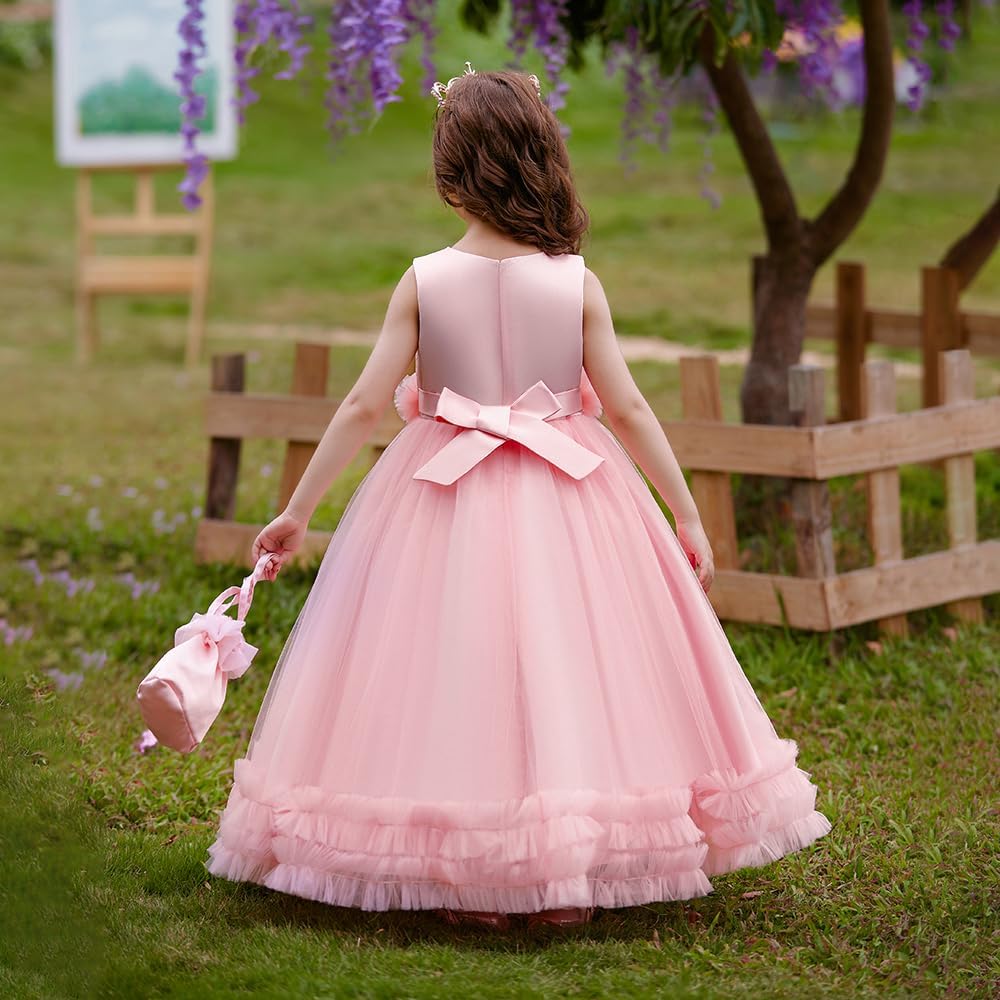 Cichic Elegant Little and Big Girls Long Birthday Party Wedding Pageant Graduation Prom Maxi Dresses 4-14Years - Image 5