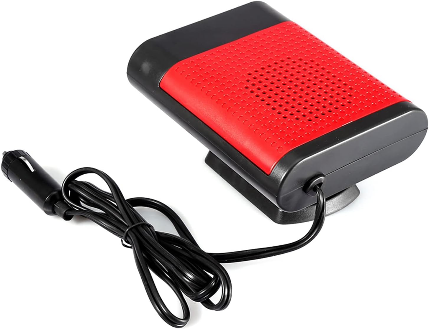 Car 12V Portable Electric Window Heater Heating Dryer Windshield Fan Defroster Demister Fast Heating Energy Efficient ABS Material Red Grey 4.3x5.9x3in for Car Winter Defrosting (Red)