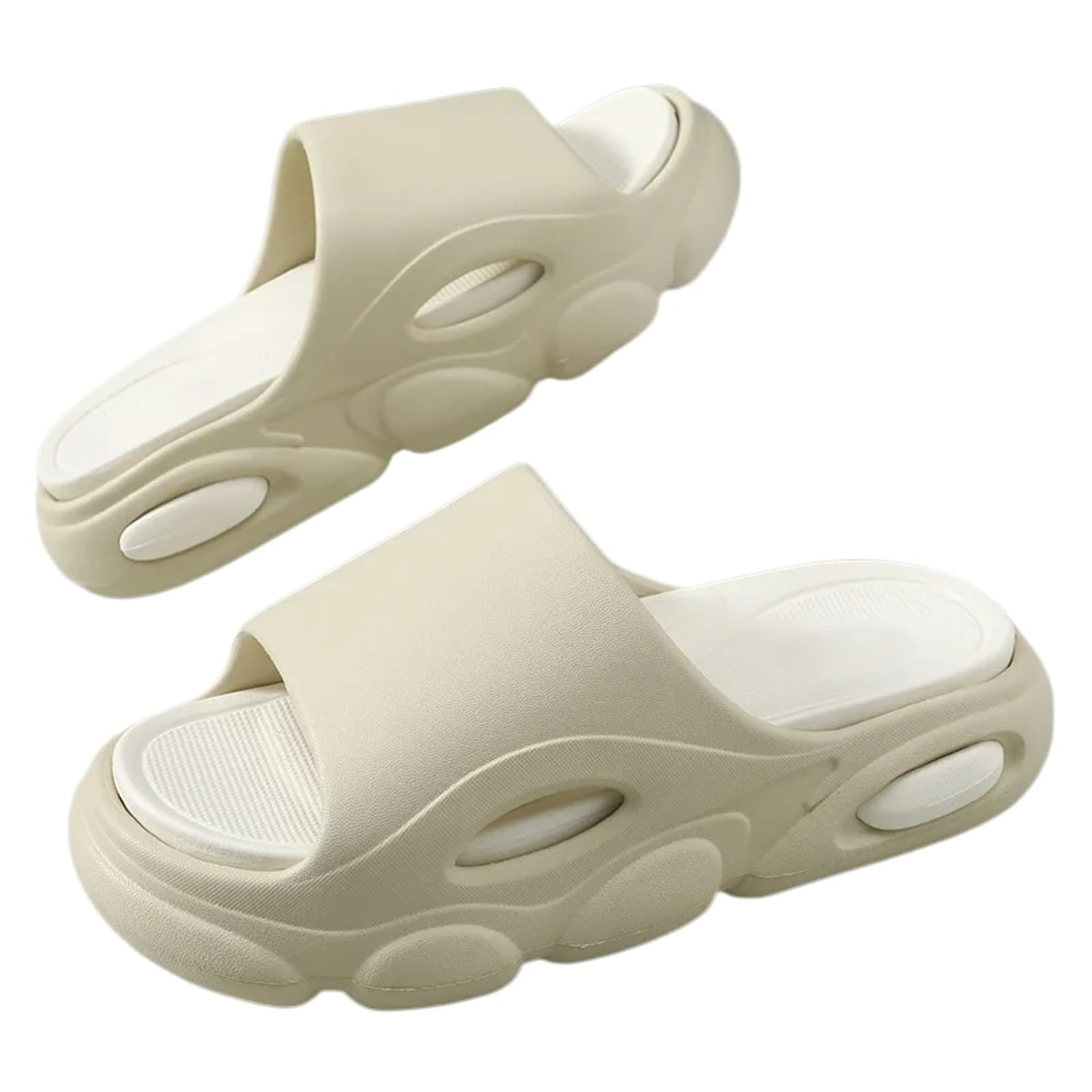 Ciabatte Uomo Crestar Unisex Cloud Slides Platform Pantofole Eva Morbide Sandali da Bagno Antiscivolo-khaki-42-43(25 5-26cm)