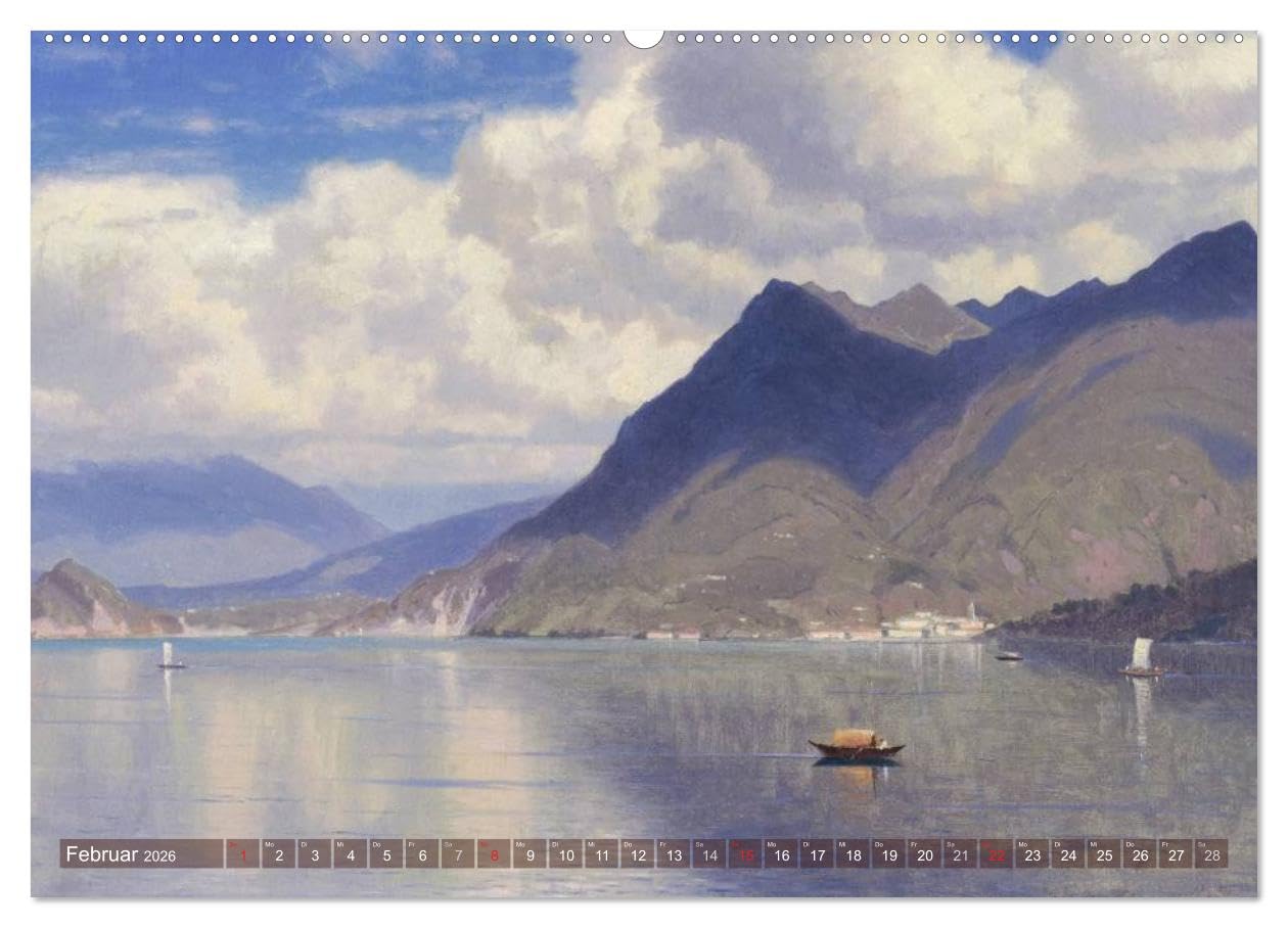 Gemalte Landschaften (Wandkalender 2026 DIN A2 quer), CALVENDO Monatskalender: Beeindruckende Kunstwerke aus einer verganenen Epoche (CALVENDO Kunst)