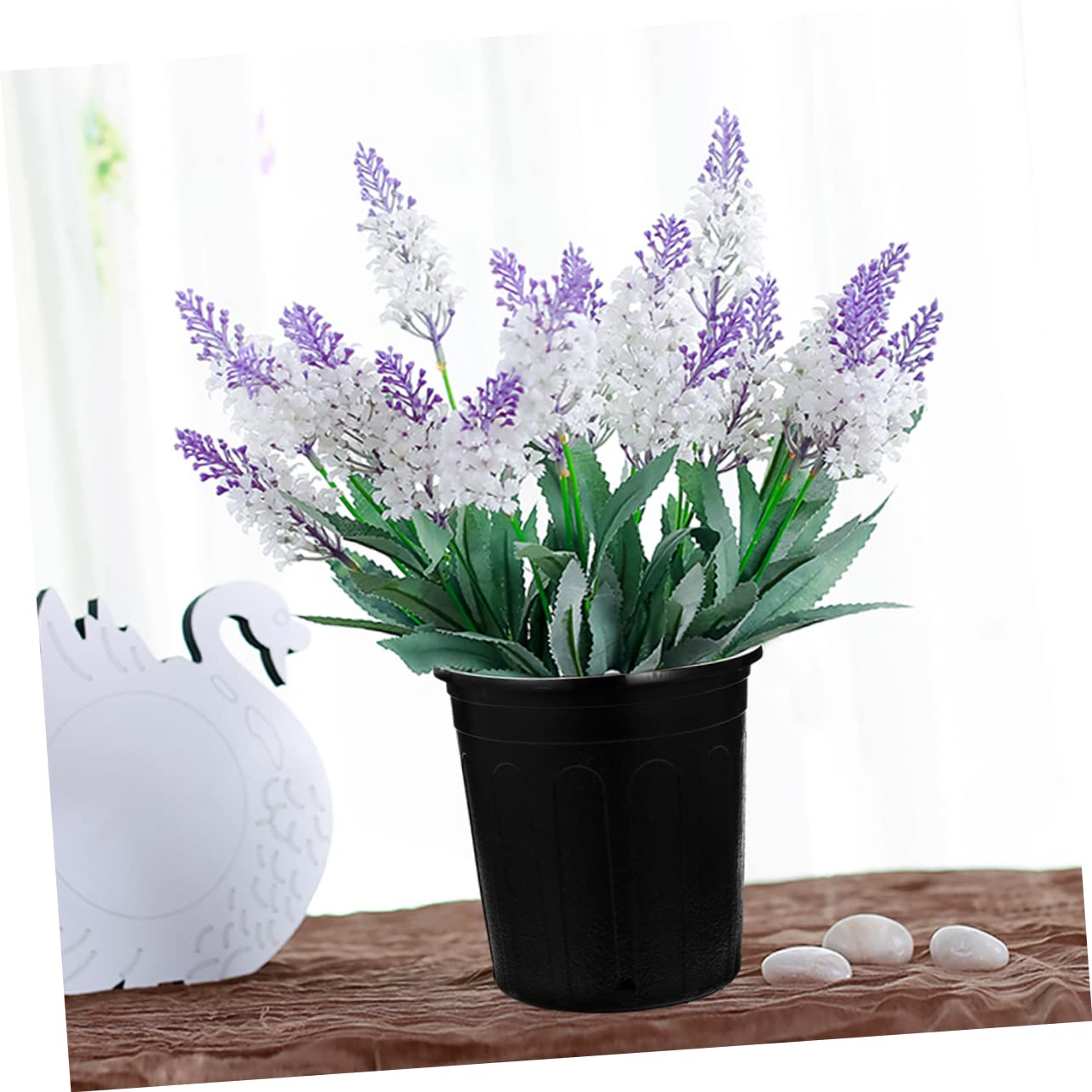Sosoport Paquete De 25 Macetas para Plantas De Inicio De Plástico Resistente De 1 Galón De Color Negro con Diseño Simple Y Drenaje para El Hogar Y El Jardín