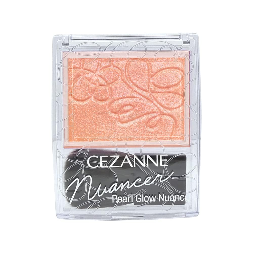CEZANNE Pearl Glow Nuancer N1 Coral Shower, 0.085 oz (2.4 g) Highlight Blush with Pearls for Nuance Change : Beauty