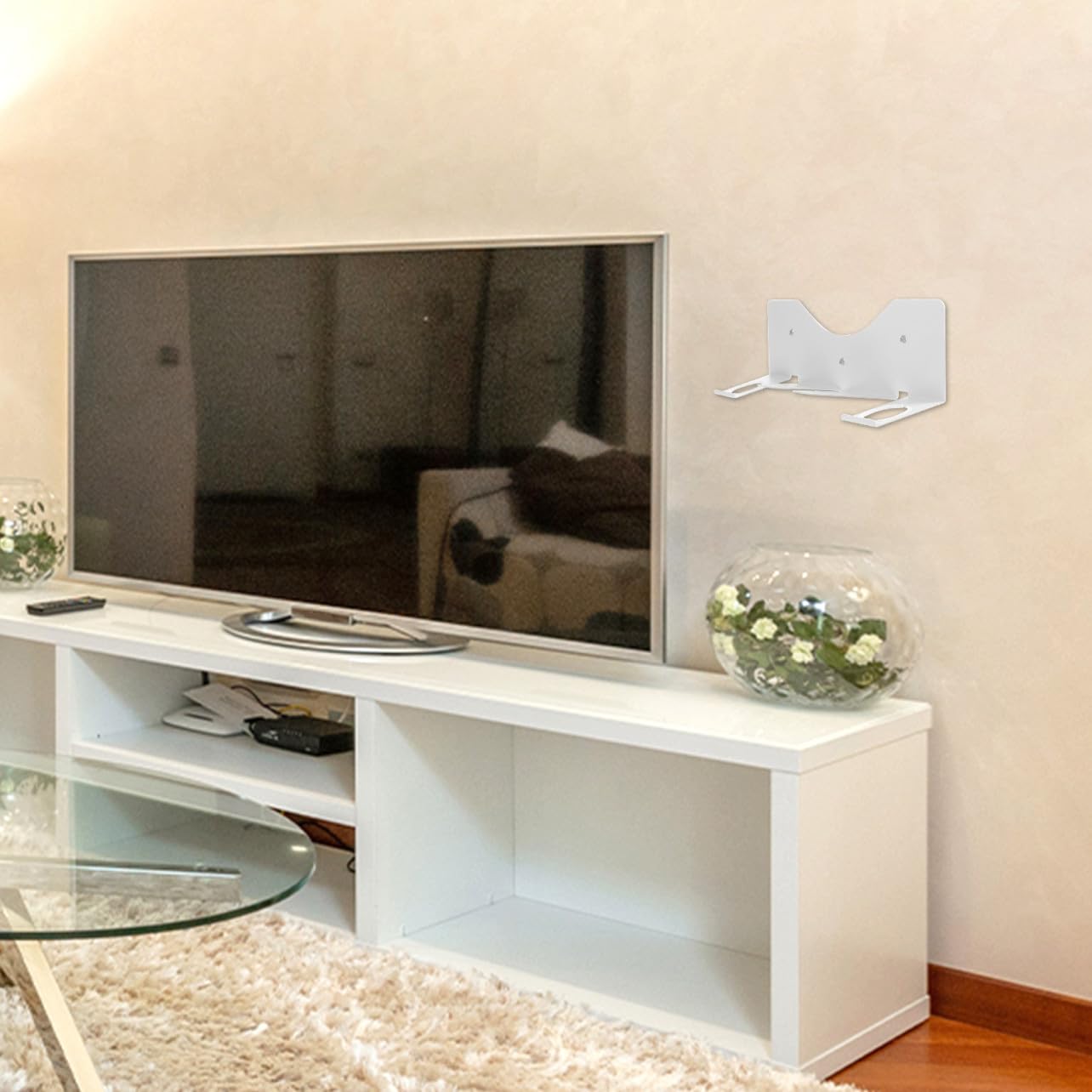 HOMSFOU Supporto da Parete in Ferro Bianco per Visore Vr Portatile senza Sbavature, per Organizzare Headset e Controller in Vita Quotidiana