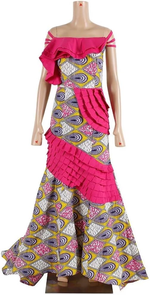Afrilisco African Print Dresses for Women Wedding Lady Dashiki Party Dresses Cotton Elegant African Outfits Evening Gowns - Image 4
