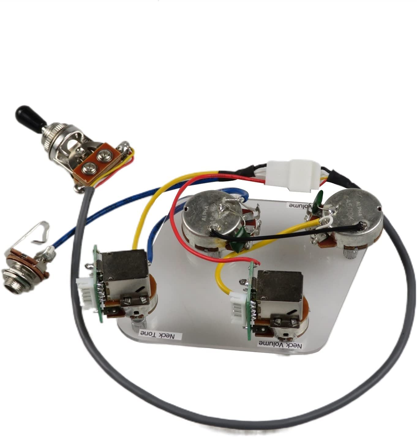 1 Set Alnico 5 Humbucker ProBucker Tonabnehmer mit Push Pull Switch Pot mit Leiterplatte Double Coil Pickup für Epiphone LP Gitarren (Zebra Bk Rahmen)