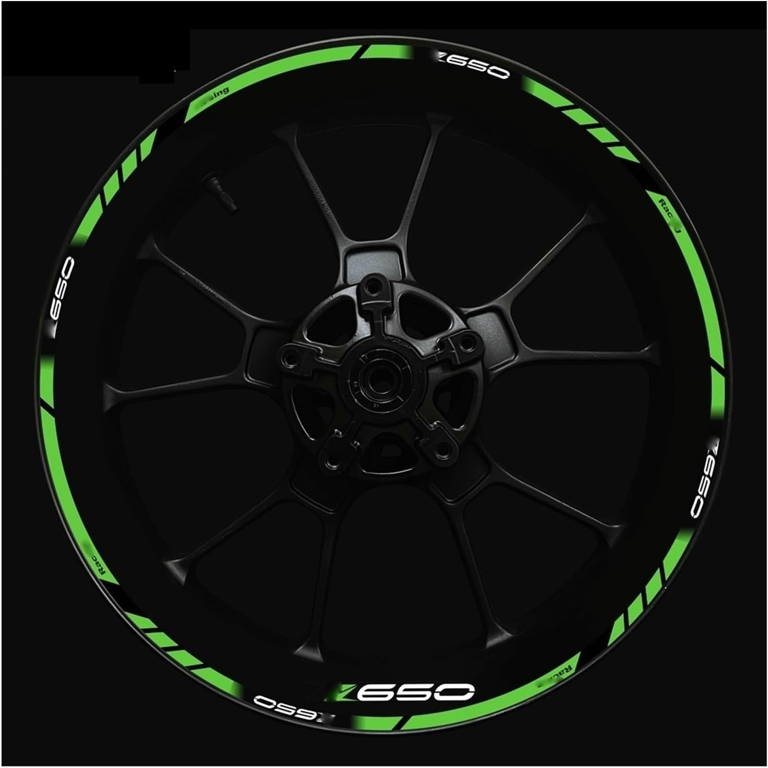 Modification Accessories 17 Inch Front and Rear Wheel Hub Decal Decoration for K&awasaki for Z650 Z 650 Motorcycle Rim Reflective Stickers (Color : 27)