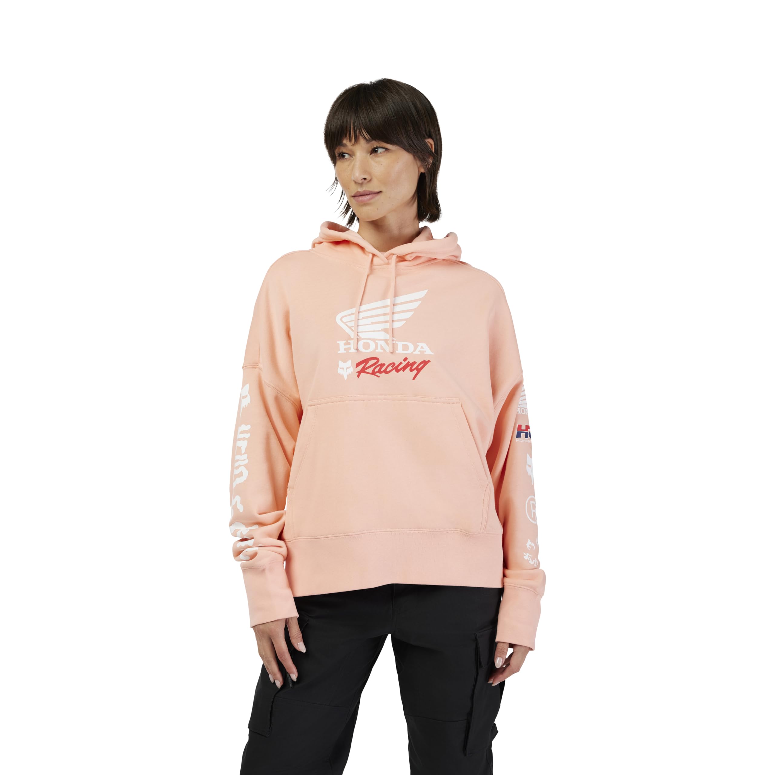 Fox Racing womens Honda Oversized Fleece Pullover Hoodie