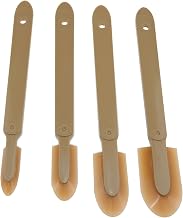 AYLIFU 4 Size Rubber Caulk Tool Glue Removal Tool Caulk Scraper Yellow With Handle Grip For Tiles Bricks Skirting Boards Kitchen and Bathroom 4PCS