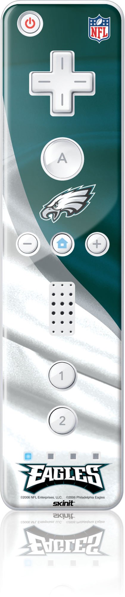Skinit Decal Gaming Skin Compatible with Wii Remote Controller - Officially Licensed NFL Philadelphia Eagles Design