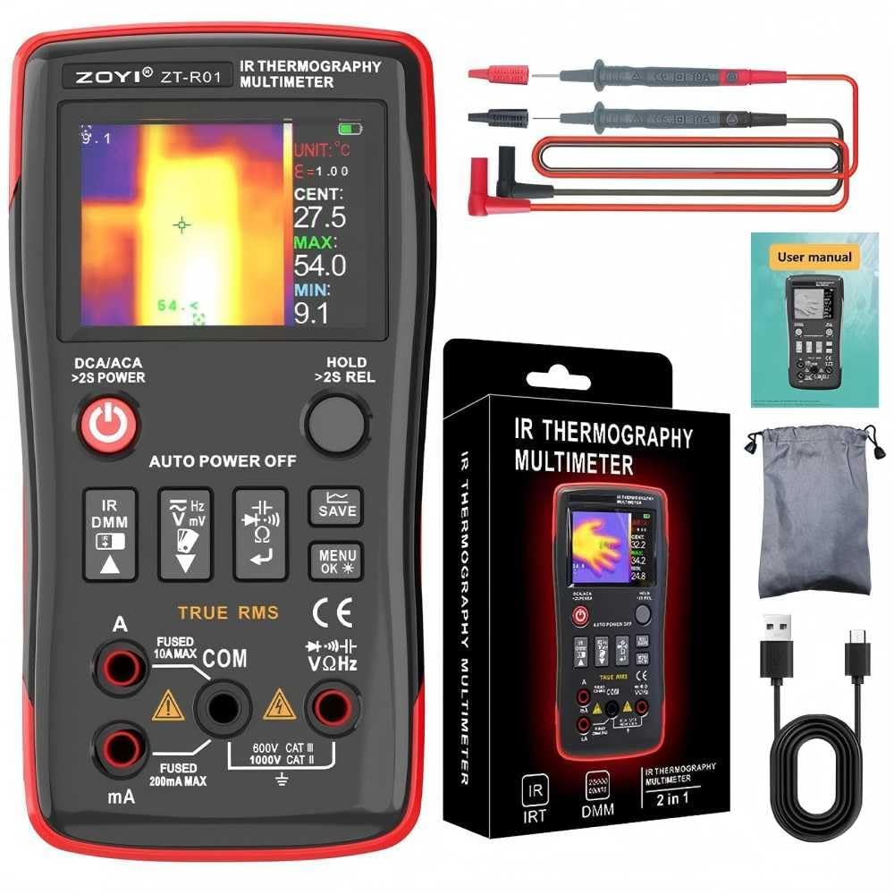ZOYIII Thermal Imaging Camera 2 in 1 True RMS Multimeter 32×32Resolution -4°F to 1022°F Type-C Charging for Electrical Industrial Inspections 25000count Digital multimeter-image-33