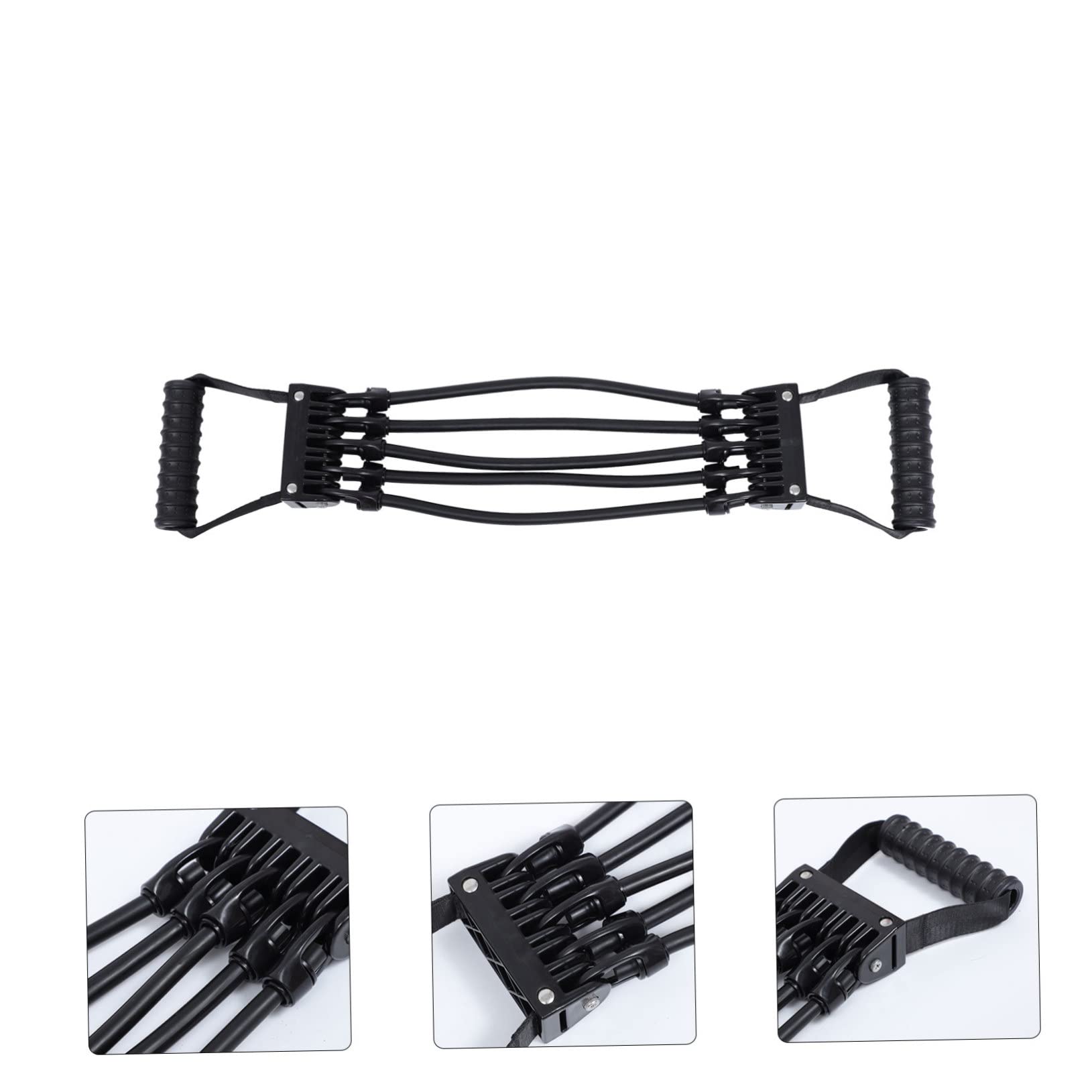 BESTonZON Widerstandsband Brusttrainer Kreativer Fitness Expander für Zuhause Schwarz für Krafttraining und Fitnessanwendungen