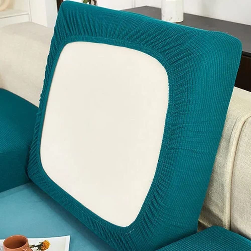 VEAI Couch Cushion Cover Replacement Stretch 3/2/1 Seater Sofa Cushion Cover Protector Dustproof Slipcover Machine Washable (Color : #24, Size : 4 seats (230-280cm))