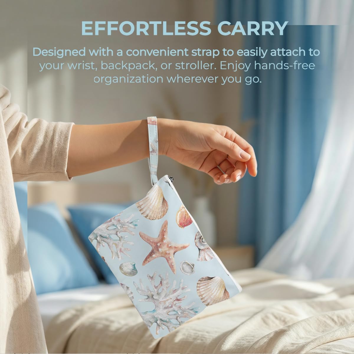 Fokongna 2 Pack Washable Reusable Wet Bag, Waterproof Leakproof for Travel Shower Gym Cosmetic Accessories