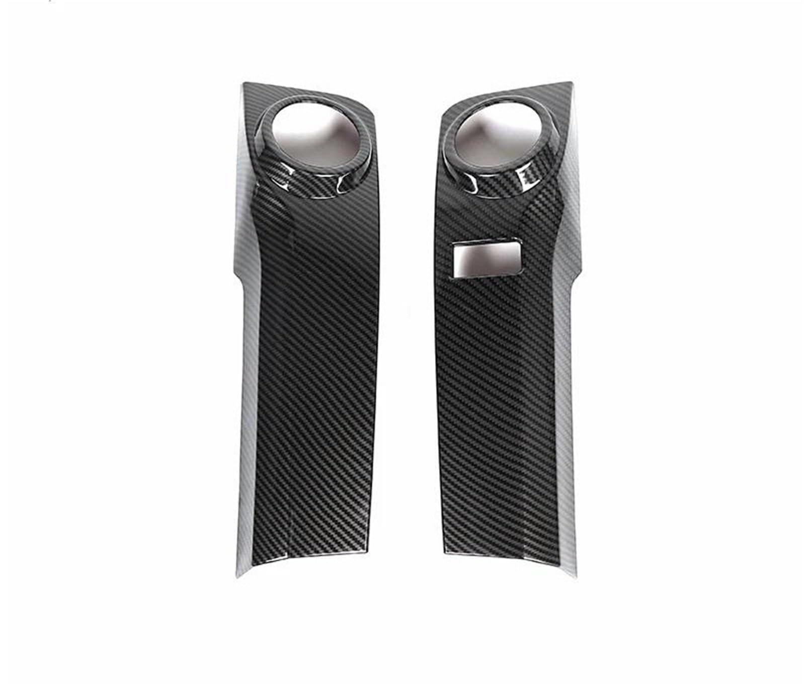 Ousduo Carbon Fiber Grain For 4Runner 2010-2023 Car Air Conditioning Control Panel Decoration Cover Carbon Fiber Interior Decal Trim