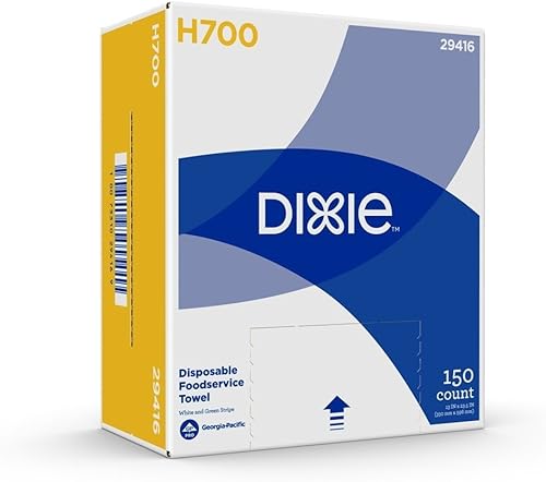 GEP29416 - GP Pro Dixie H700 - Toalla desechable para servicio de alimentos, rayas blancas y verdes