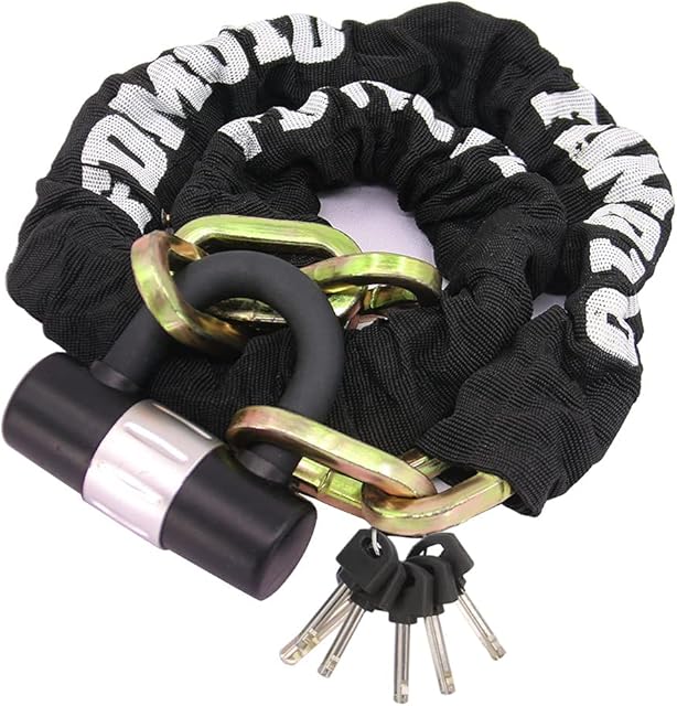 FD-MOTO 1.2M*10mm Steel Heavy Duty Anti-Theft Motorbike Chain Lock Padlock Motorcycle Bike Scooter Bicycle Lock