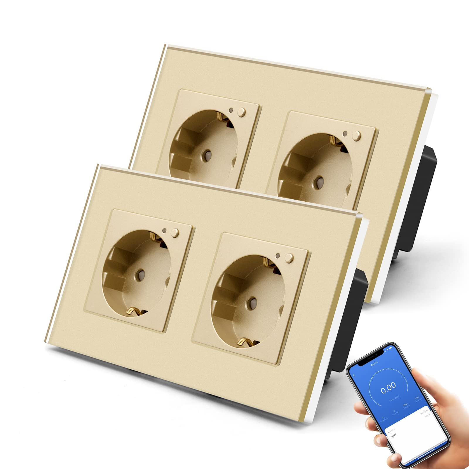 BSEED Enchufe Inteligente con 20W USB y Tipo C,Mate Enchufe Pared Wifi con Medidor Consumo,Control Remoto por APP & Voz,Requiere Cable Neutro,1 Enchufe,Blanco 86mm — view 107