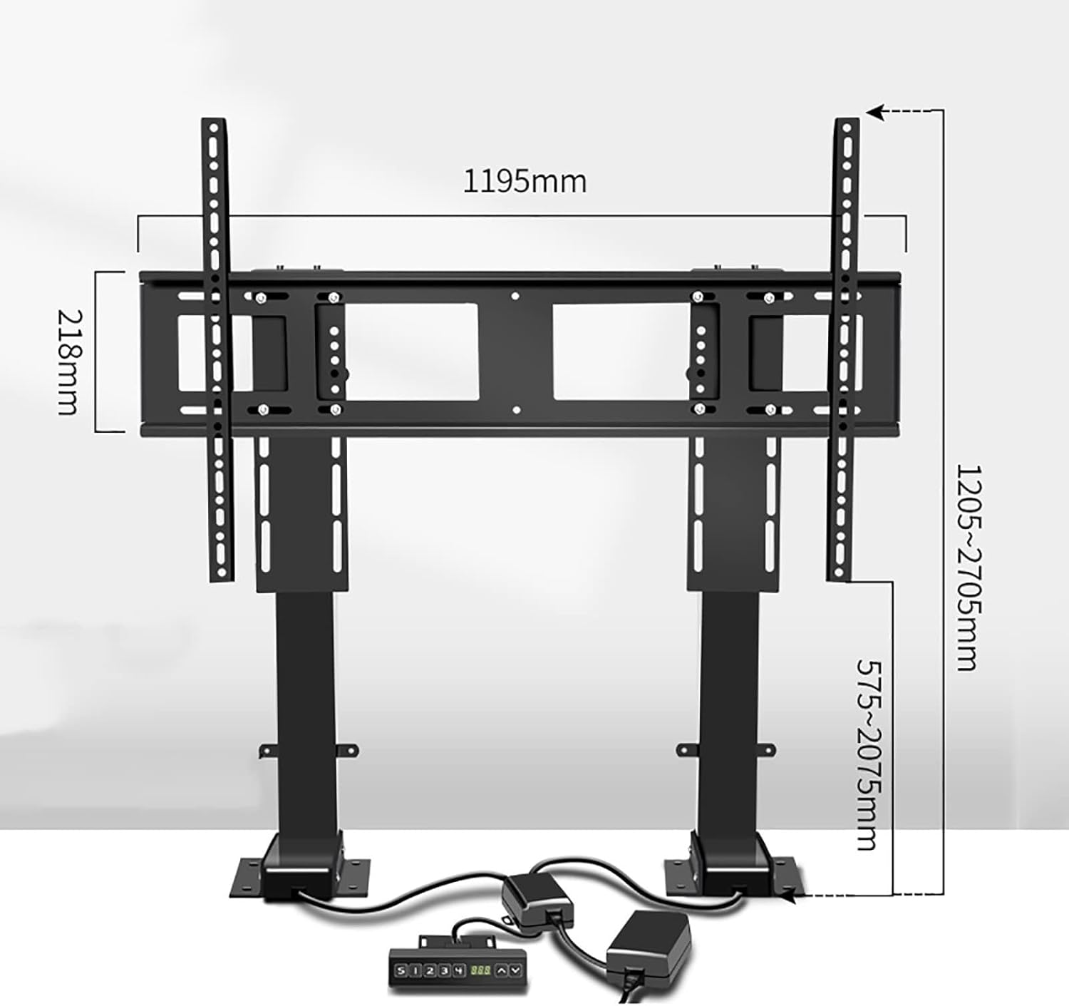 Philips Electric TV Lift - 55-120 Inch, Auto Height Adjustable Stand & Wall Mounted Motorized Tv Lifter