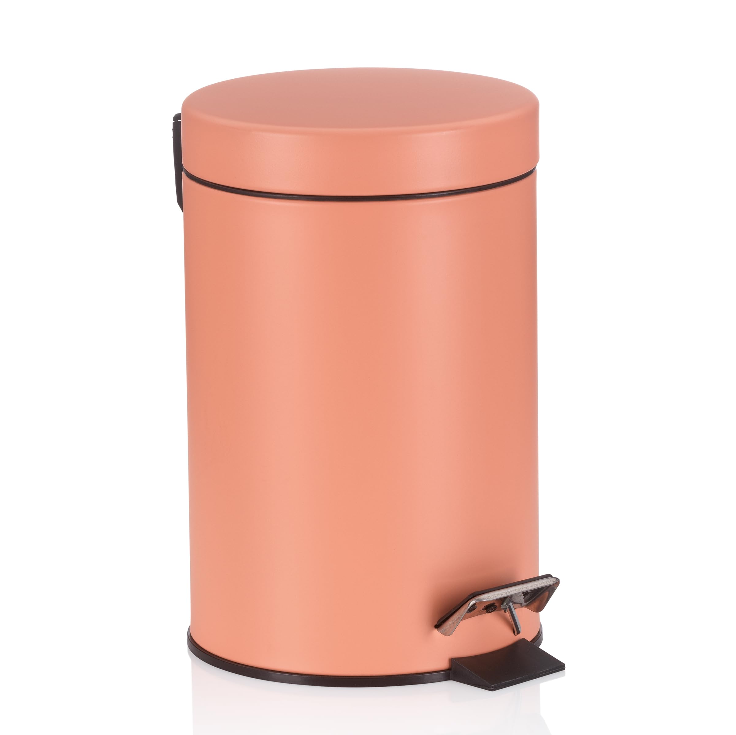 kela Kosmetikeimer rosa 3l, Metall Tretmülleimer Badezimmer, Badmülleimer mit Inneneimer und Tragehenkel, MONACO, pfirsichrosa matt