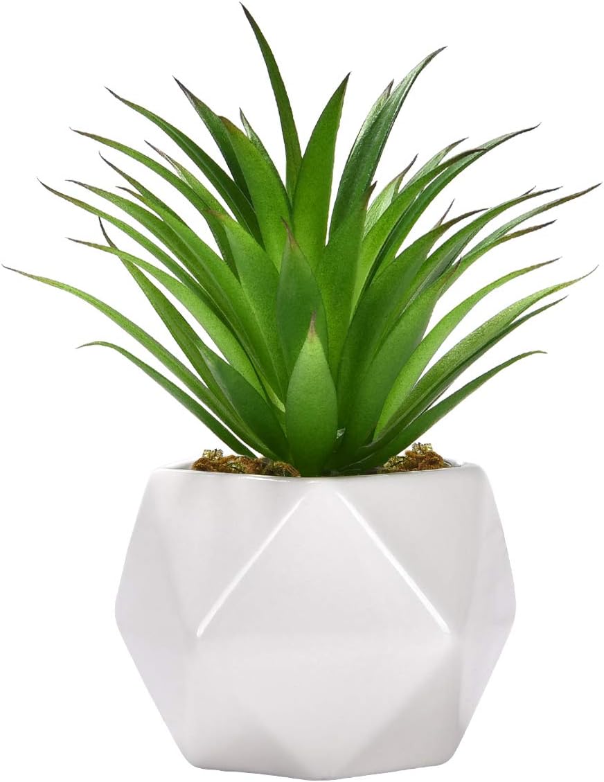 Dolicer Artificial Succulent Plants, Artificial Aloe Agave Succulent Textured Aloe Fake Mini Succulent Plants Arrangement for Table Office Indoor Outdoor Stair Balcony Garden Home Decor