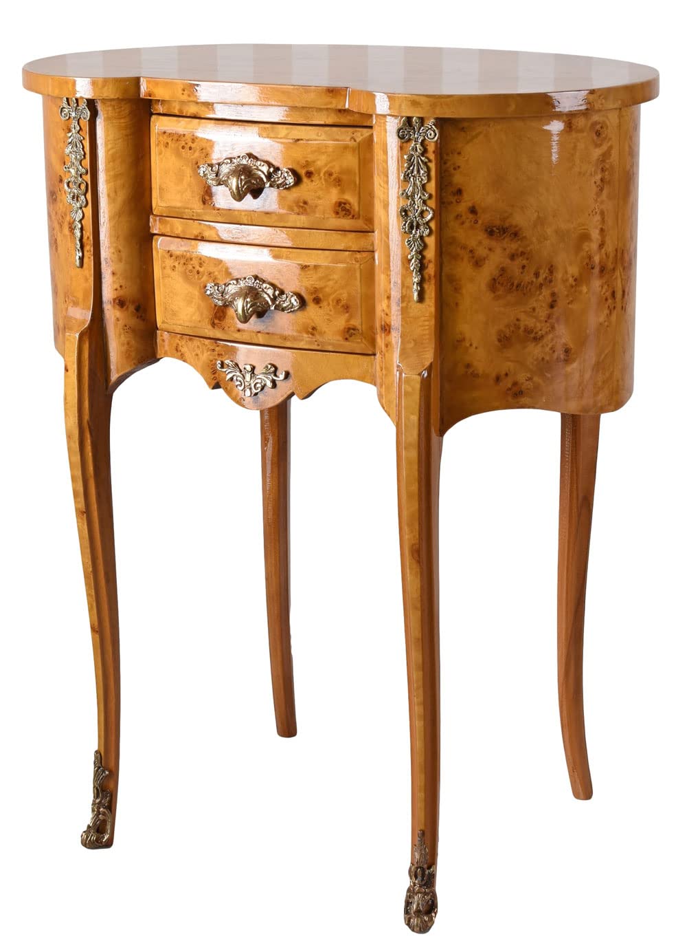 Beistelltisch Barock Kommode Antik Tisch Telefontisch Konsolentisch Schublade 66cm cat953 Palazzo Exklusiv