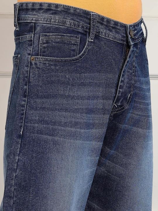 Image of JAAR Loose Fit Jeans for Men - Oversized Baggy Denim Pants | Mid Rise Streetwear Style |