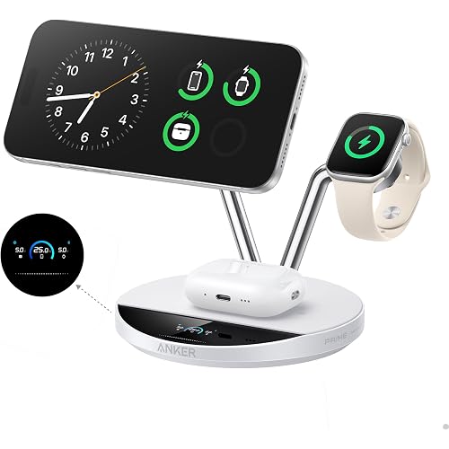 Anker Prime 3-in-1 Qi2.2 MagSafe Compatible 25W Wireless Charging Station