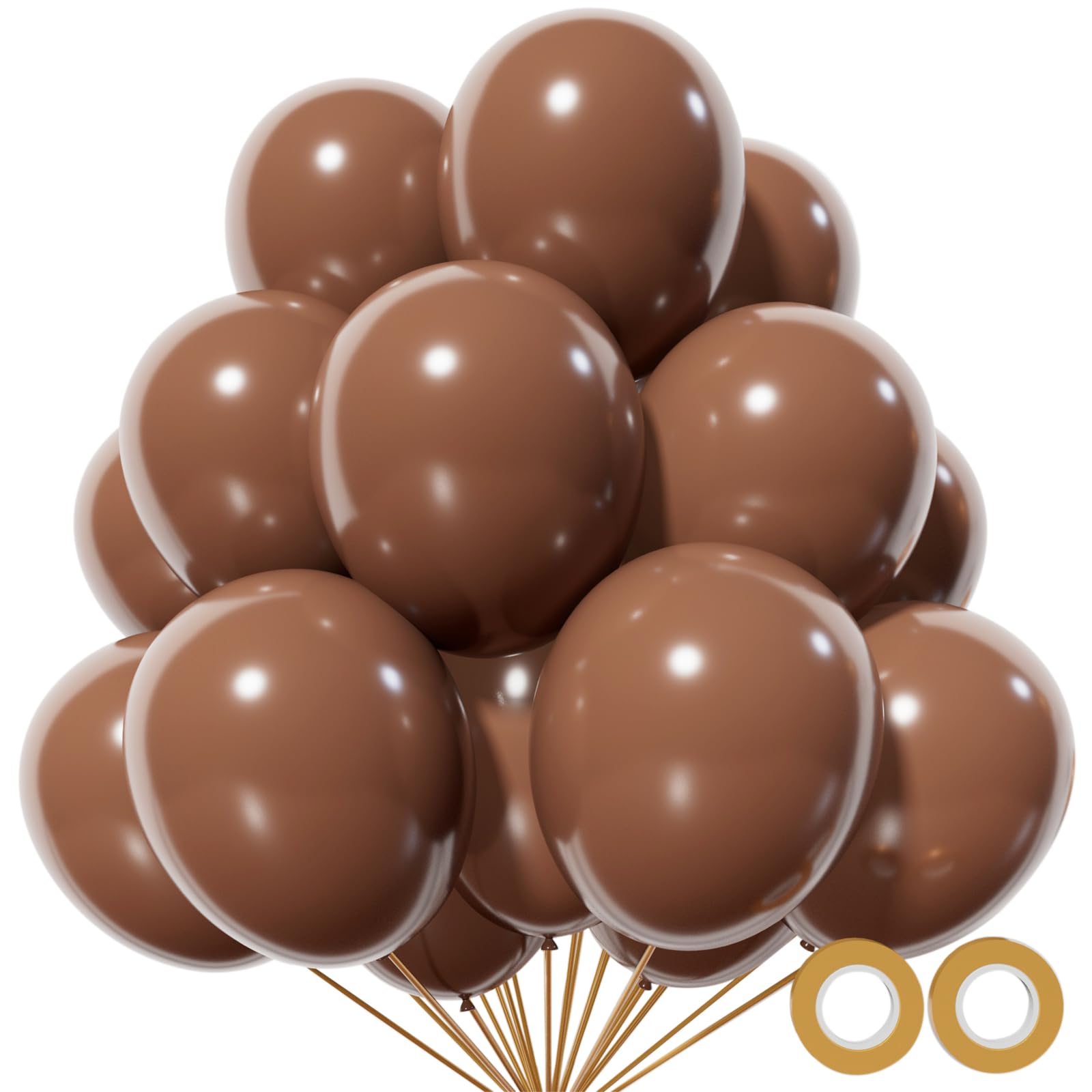 KUULBELA Brown Latex Balloons 110 pcs 12 Inch | Bulk Party Decorations - main product image