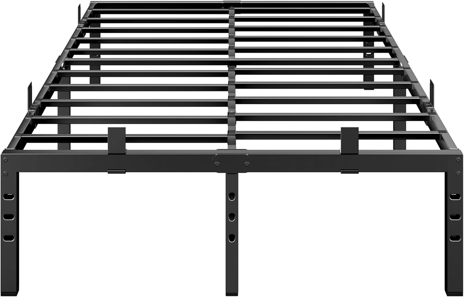 BedsPick 14 Inch Queen Bed Frame, Metal Platform Bed Frame Queen Size with 6 Anti-Slip Mattress Retainers, Heavy Duty Sturdy Mattress Foundation, Easy Assembly, Noise Free, No Box Spring Needed, Black